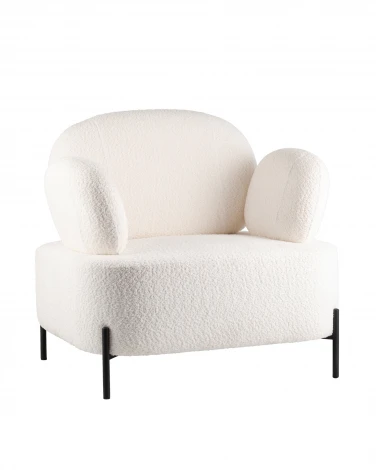 Кресло Кэнди ткань букле белый Stool Group арт.УТ000040023