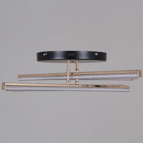 Потолочная люстра светодиодная с пультом с регулировкой цветовой температуры, яркости и ночным режимом Reluce 86090-0.3-06A BK+FG