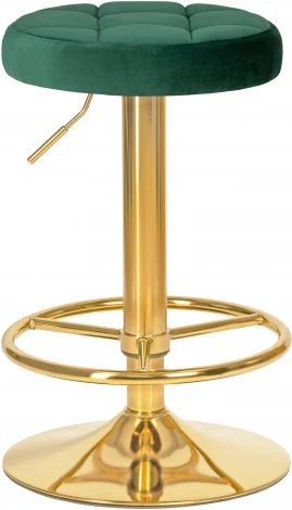 Табурет барный Dobrin BRUNO GOLD (зеленый велюр (MJ9-88))