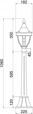 Наземный фонарь Maytoni Rivoli O026FL-01B (220V, IP44)