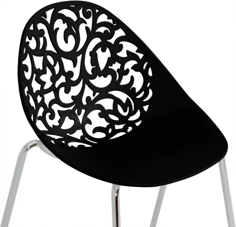 Стул уличный Lace ОГОГО Обстановочка! (Пластик,Металл/Черный) арт.920351