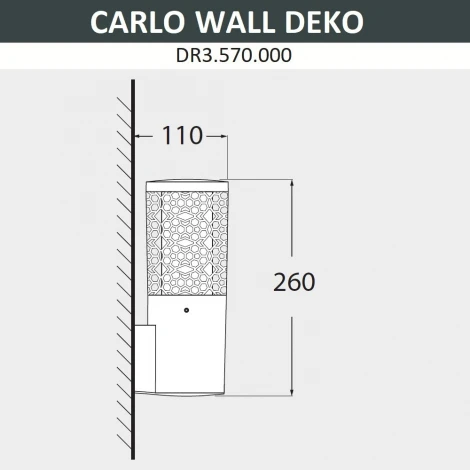 Настенный светильник уличный Fumagalli Carlo Deco DR3.570.000.LXU1L (220V, круглые, IP55)