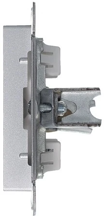 ТВ-розетка встраиваемая проходная (алюминий) Systeme Electric AtlasDesign ATN000393