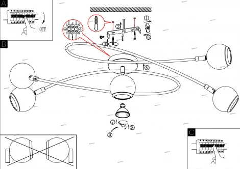 Потолочная люстра Eglo Locanda 94251 (220V)