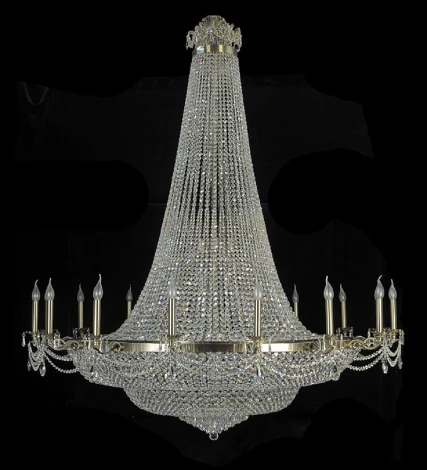 Подвесная большая люстра Dio D'Arte Lodi E 1.6.16.100 A (220V, хрусталь Elite, на цепи, подсвечник, свеча)