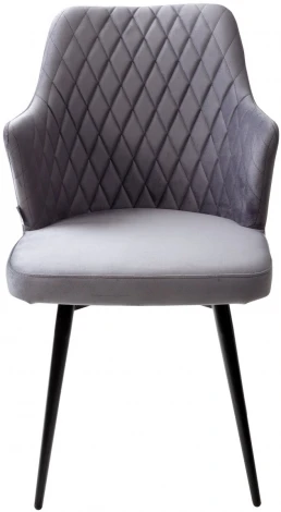 Стул HERMAN 360 град. СЕРЫЙ #27, велюр / черный каркас M-City 461MC04745