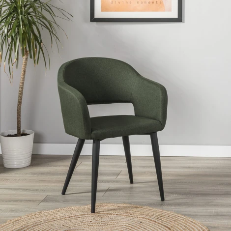 Стул R-Home Oscar тёмно-зеленый/черный