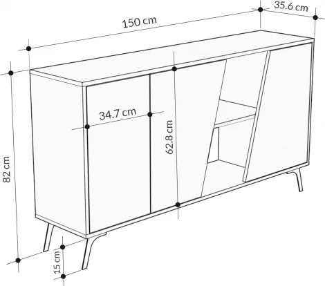 Комод FIONA CONSOLE 150 (ЛДСП) LEVE