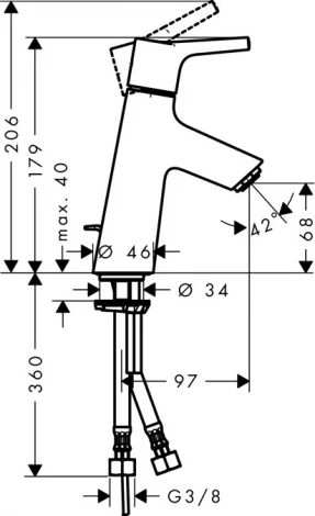 Смеситель Hansgrohe Talis S 72010000 для раковины
