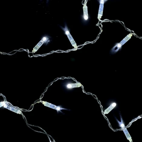 Гирлянда Бахрома с Колпачком 3,2 x 0,9 м Белая 220В, 180 LED, Провод Прозрачный ПВХ, IP65