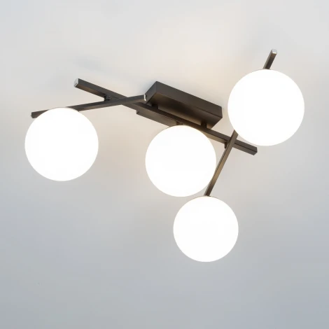 Потолочная светодиодная люстра на штанге с пультом управления Citilux Dorsy CL223142 (плафоны шарики) (регулировка яркости, 220V, шарики)