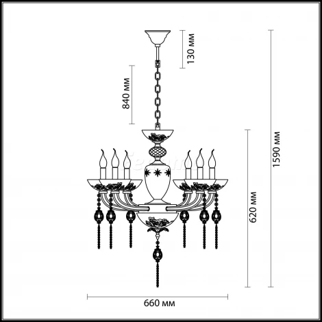 Подвесная люстра Odeon Light Donna 3927/6