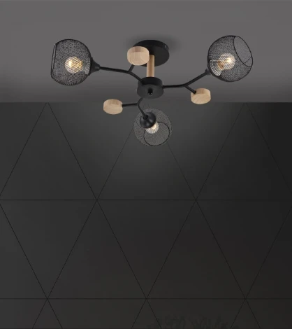 Потолочная люстра на штанге Seven Fires Maklen SF3385/3C-WT-WD