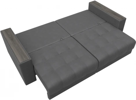 Диван прямой с декором Лига-049 НПБ Лига Диванов (Замша) арт.128411