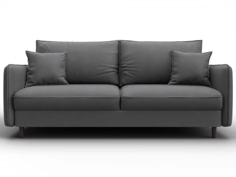 Диван прямой Лига-064 НПБ (ДСП/Дерево/Замша/Серый) Лига Диванов 129619