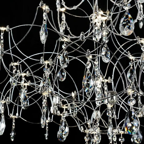 Подвесная люстра светодиодная хрустальная с пультом с регулировкой цветовой температуры Modelux MODELUX ML.7815.750P CH