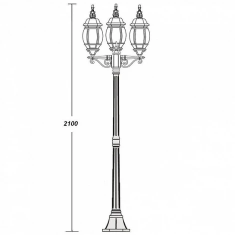 Наземный фонарь Oasis Light 83408L B W (220V, IP44)