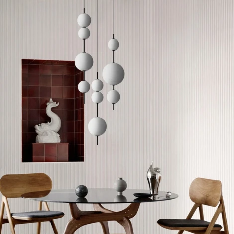 Подвесной светильник White Beads Pendant D50 By ImperiumLoft 40.2133-0 (LED, 220V, на проводе, шарики)