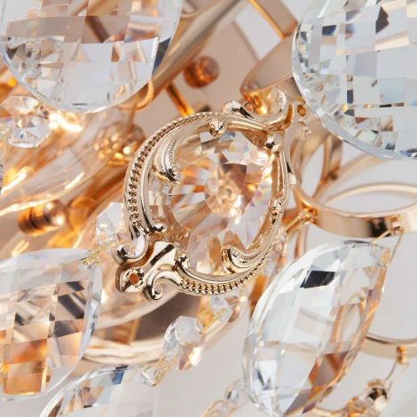 Настенный светильник Eurosvet Crystal 10081/2 золото/прозрачный хрусталь Strotskis