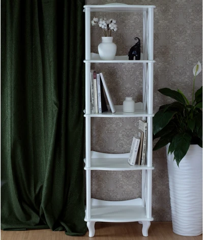 Этажерка-стеллаж Джульетта 4 уровня, молочный дуб Л Mebelik арт.008567