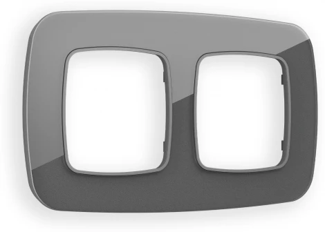 Рамка Ambrella Volt OMEGA Radian (Антрацит серый Стекло органическое) 2-ая OF320652