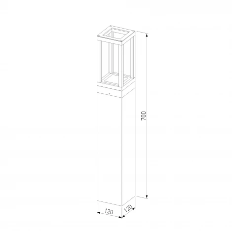 Наземный уличный светильник светодиодный Elektrostandard Frame 1529 TECHNO LED 3000K чёрный