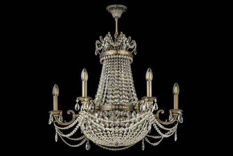 Подвесная люстра Dio D'Arte Lodi E 1.6.6.600 A (220V, хрусталь, на цепи, подсвечник, свеча)