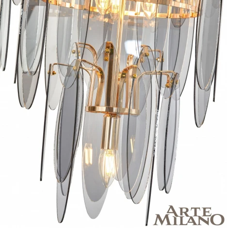 Подвесная люстра большая Arte Milano 1853B.D800.H1300.E14.25 G (220V, на цепи)