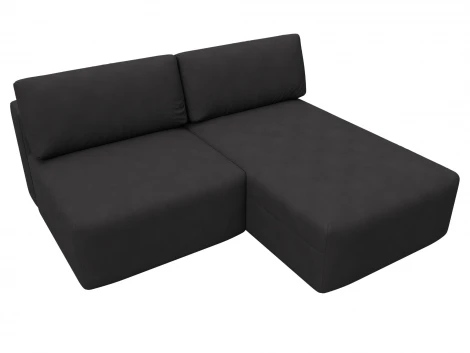 Диван угловой модульный Лига-060 НПБ угол универсальный (ЛДСП,Брус,Фанера/Пластик/Замша/Коричневый) Лига Диванов 129504