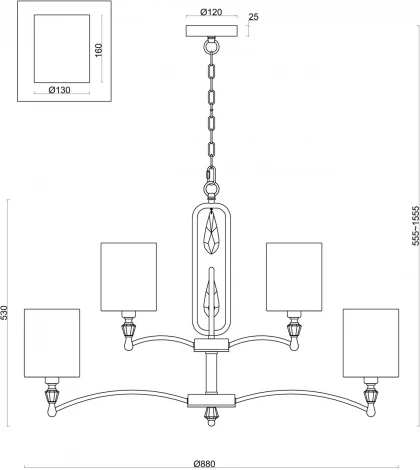 Подвесная люстра Freya Riverside FR1007PL-12BS