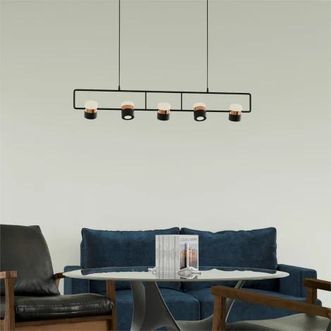 Подвесной светильник Wi-Fi Lightera Rudolf LE114L-5B SMART (LED, 220V, управление смартфоном, голосовое управление, умный дом - Алиса, Tuya Smart, Маруся, Smart Life, Экосистема Сбер, на проводе)