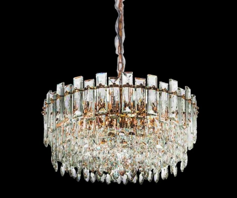 Подвесная люстра Fluorite Constancia FL1063-14P (220V, хрусталь, на цепи)