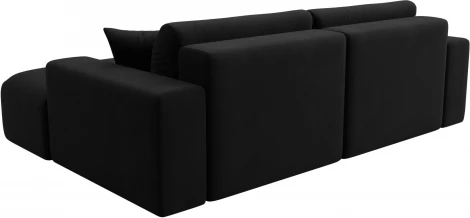 Диван угловой Лига-036 НПБ Классик правый угол (Черный/Микровельвет) Лига Диванов арт.121365