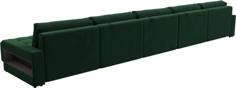 Диван п-образный с полками Лига-053 НПБ МегаЛонг Лига Диванов (Велюр) арт.129006