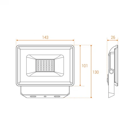 Светодиодный прожектор 30Вт 5700К IP65 Wolta WFL-30W/06
