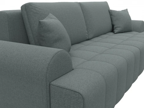 Диван прямой Лига-080 (ДСП/Пластик/Рогожка/Серый) Лига Диванов 131111