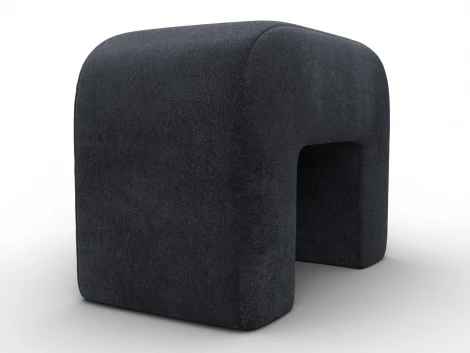 Пуф 008 (ДСП,Брус,Фанера,Велюр/Темно-серый) Лига Диванов 132386