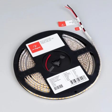Светодиодная лента герметичная ULW-SE-A160-5mm 24V Warm3000 (15 W/m, IP65, 5m) (Arlight, CRI>90) 064372
