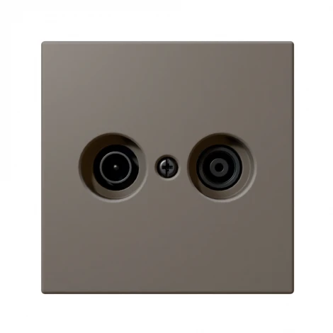 ТВ-розетка проходная + акустическая (тауп soft touch) Jasmart FD FD6205PTM