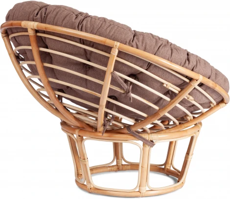 Кресло "PAPASAN ECO"  P115-1/SP STD / c подушкой, ремешками (Светлое дерево)