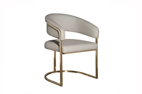 76AR-65200 Стул экокожа св.серый/матовое золото 59,5*54*79см Garda Decor