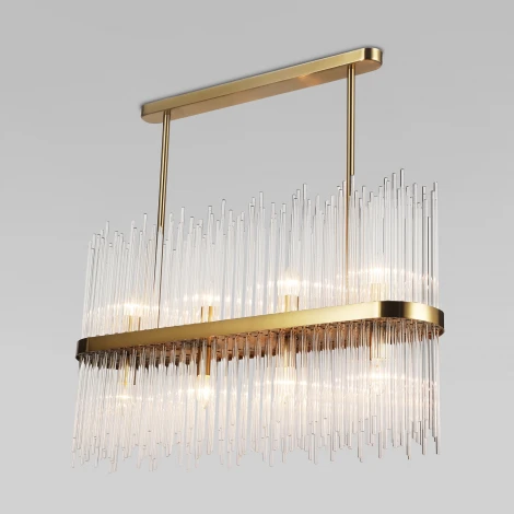 Подвесная люстра Wi-Fi на штанге Bogate's Allure 486/8 (220V, управление смартфоном, голосовое управление, умный дом - Minimir Home, Алиса, Маруся, Салют)