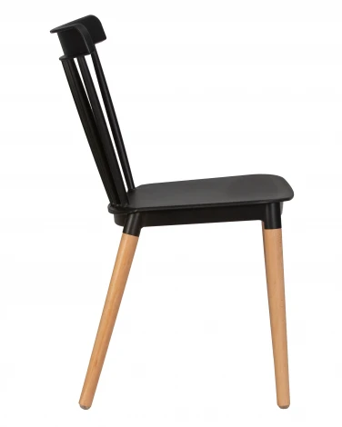 Стул обеденный THEO (ножки светлый бук, цвет черный (B-03))