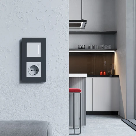 Сенсорный выключатель двухклавишный с подсветкой (белый) Werkel W4522001 (a063598)