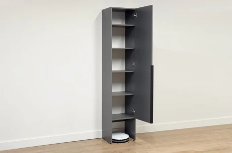 Шкаф однодверный L400 Баско Mebelson (ЛДСП/Графит) арт.173776,2125