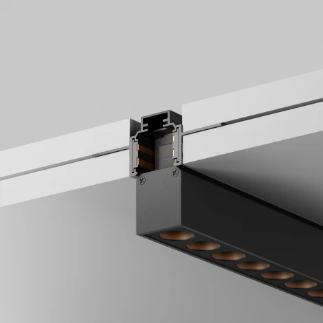 Шинопровод под гипсокартон встраиваемый магнитный черный 2м Maytoni Busbar trunkings Exility TRXM034-422B (48V)