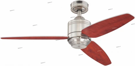 Вентилятор потолочный Westinghouse Sydney, 3 лопасти, никель, клен и махагон