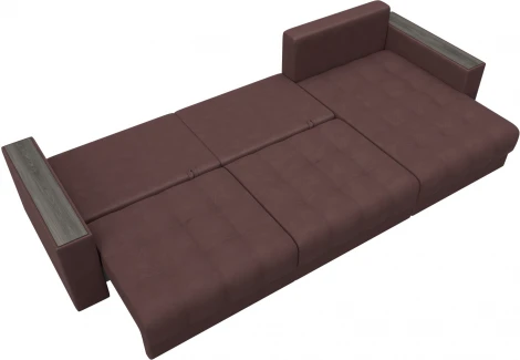 Диван угловой с декором Лига-049 НПБ Лонг Лига Диванов (Замша) арт.128511