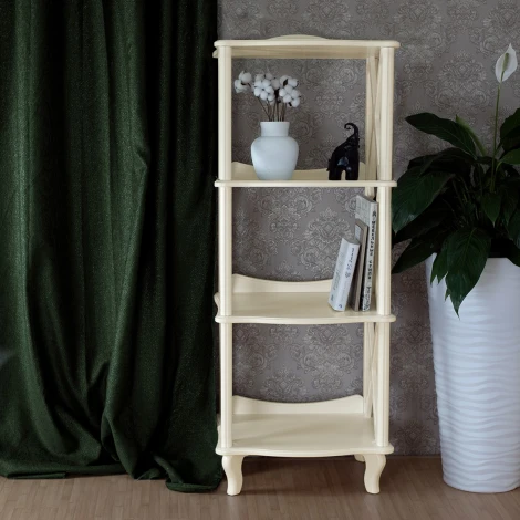 Этажерка-стеллаж Джульетта 3 уровня, дуб шампань Л Mebelik арт.008563