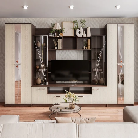 Стенка в гостиную БТС Венеция, венге